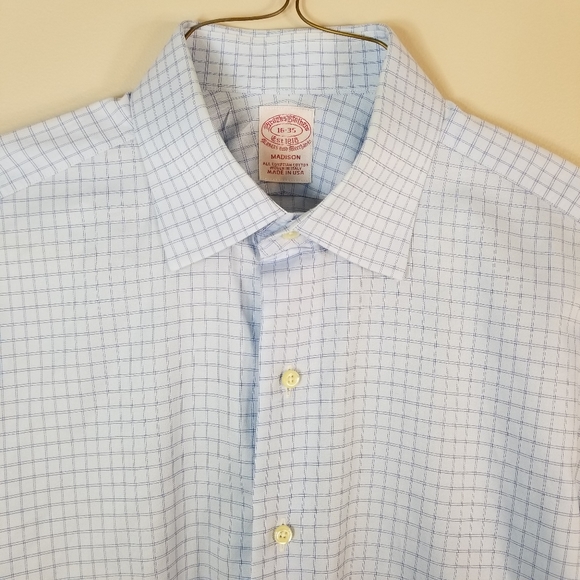 Brooks Brothers Madison Check Dress Shirt 16-35 - Picture 6 of 16